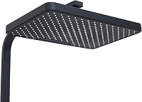 Allen Brau Infinity Душевая стойка: смеситель, ручной и верхний душ, шланг 150 см, цвет: черный мат 5.21030-31