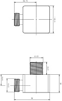 Allen Brau Infinity Шланговое подключение 4,2x4,7x5,6h см, цвет: черный 5.21A17-31