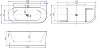 Allen Brau Priority Акриловая ванна 170x78 см, цвет: белый 2.31004.21B
