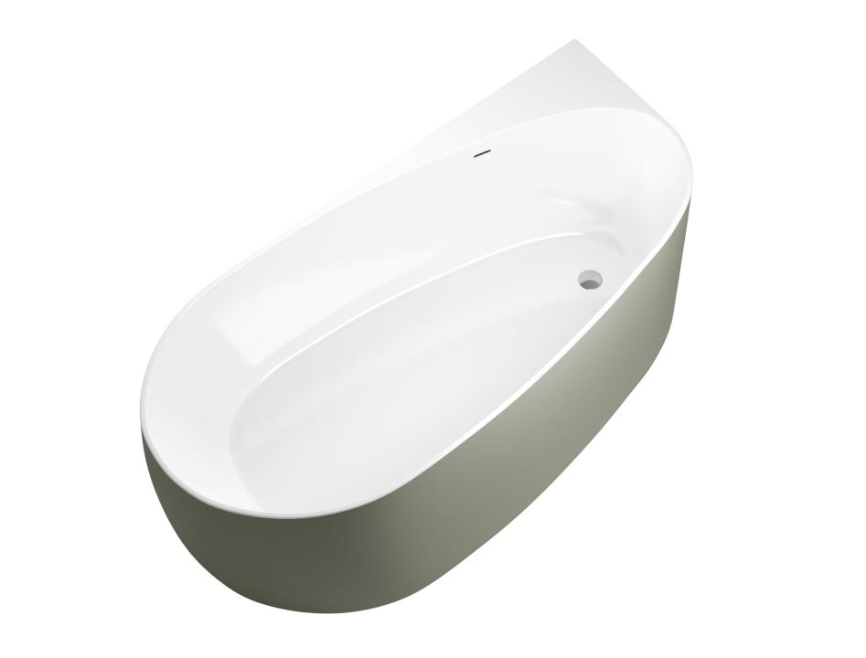 Allen Brau Priority Акриловая ванна угловая 170x80 см, цвет: внутри белый, снаружи олива, глянцевая 2.31002.20/CGM