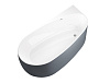 Allen Brau Priority Акриловая ванна угловая 170x80 см, цвет: внутри белый, снаружи синий, матовая 2.31002.21/BGM