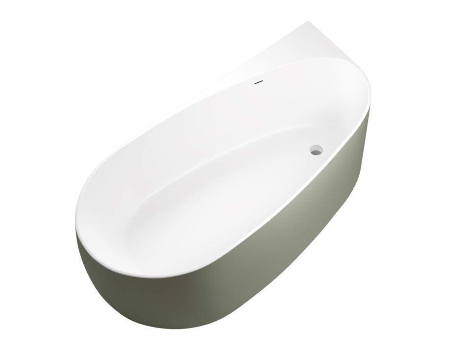 Allen Brau Priority Акриловая ванна угловая 170x80 см, цвет: внутри белый, снаружи олива, матовая 2.31002.21/CGM