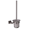 Ksitex Ершик для унитаза подвесной со стеклянной колбой, цвет: нержавеющая сталь BA-1109S
