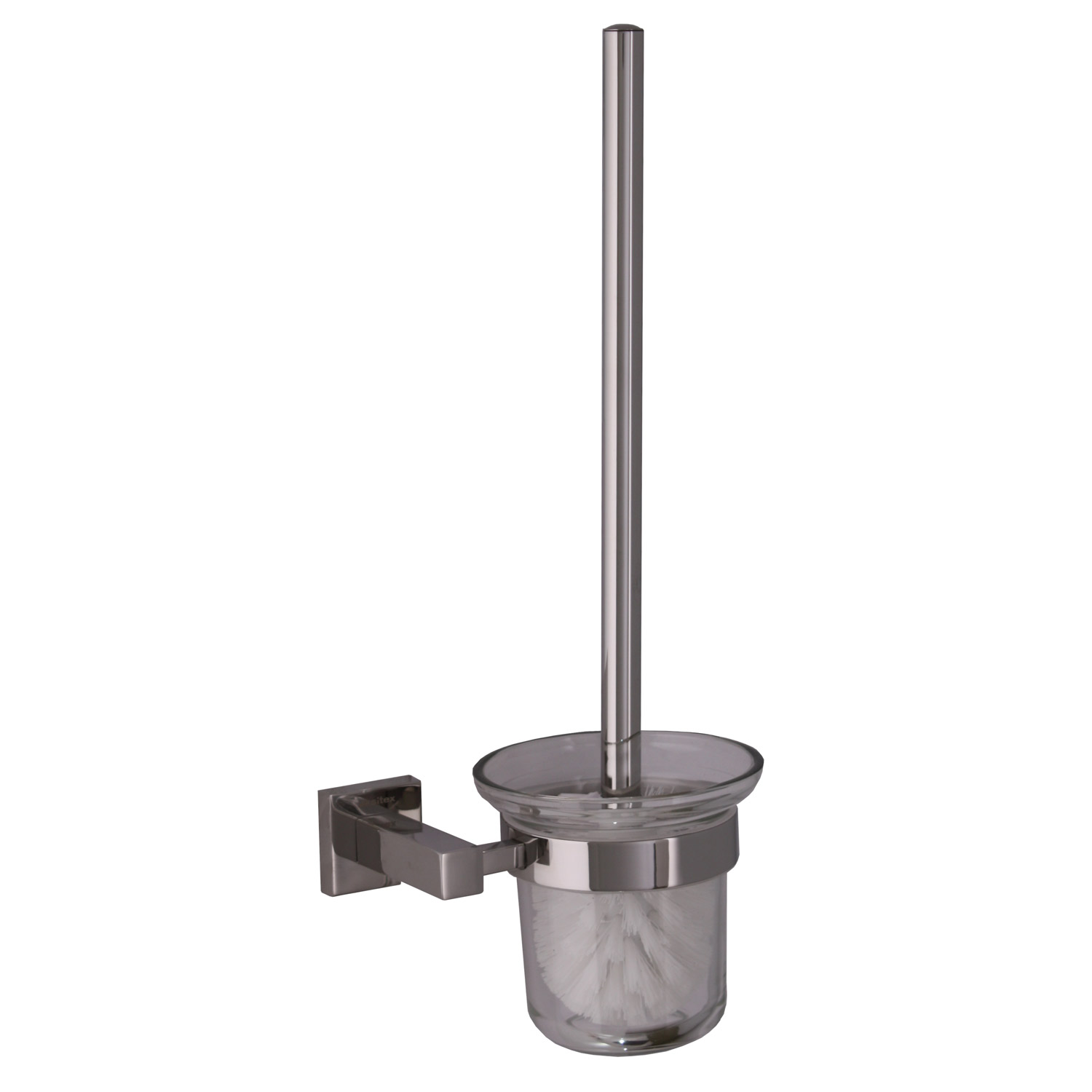 Ksitex Ершик для унитаза подвесной со стеклянной колбой, цвет: нержавеющая сталь BA-1109S