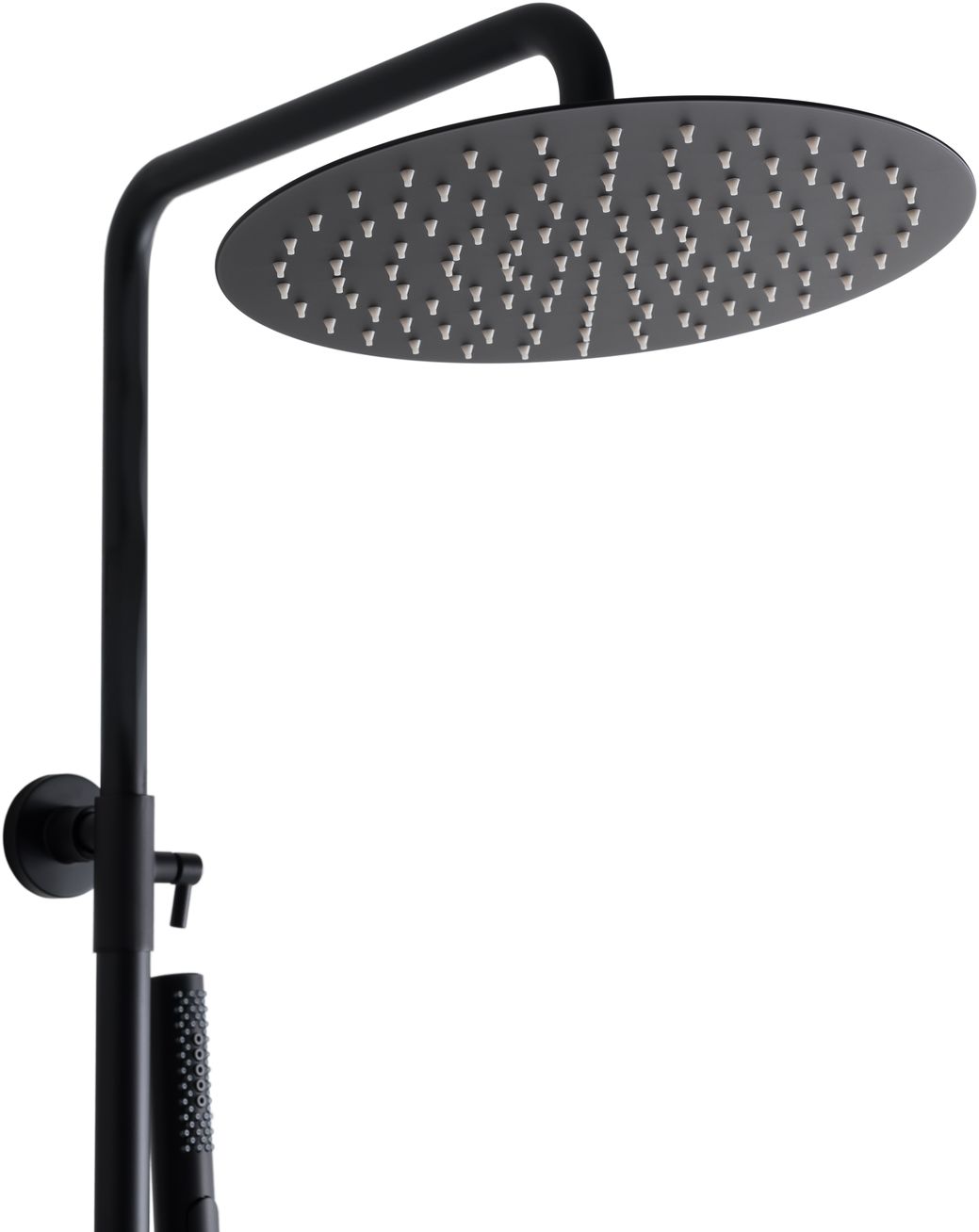Allen Brau Fantasy Душевая стойка: термостат, ручной и верхний душ, шланг 150 см, цвет: черный мат 5.11001-31