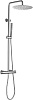 Allen Brau Fantasy Душевая стойка: термостат, ручной и верхний душ, шланг 150 см, цвет: никель браш 5.11001-BN