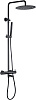 Allen Brau Priority Душевая стойка: смеситель, ручной и верхний душ, шланг 150 см, цвет: черный мат 5.31A10-31