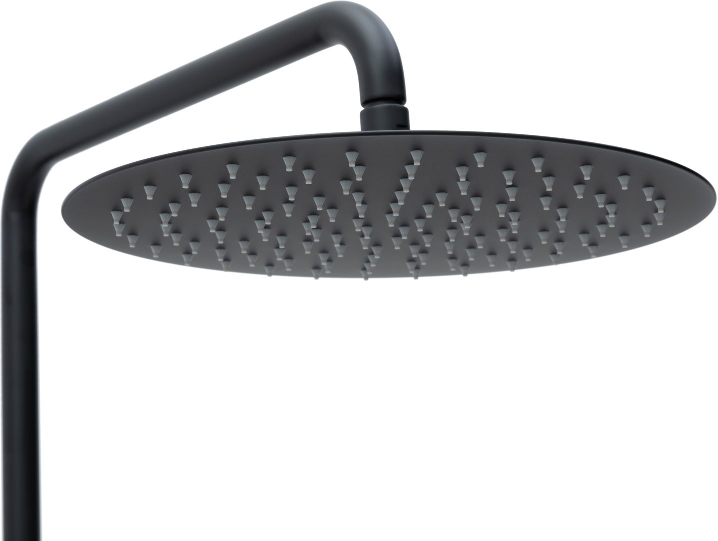 Allen Brau Priority Душевая стойка: смеситель, ручной и верхний душ, шланг 150 см, цвет: черный мат 5.31A10-31