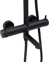 Allen Brau Priority Душевая стойка: смеситель, ручной и верхний душ, шланг 150 см, цвет: черный мат 5.31A10-31