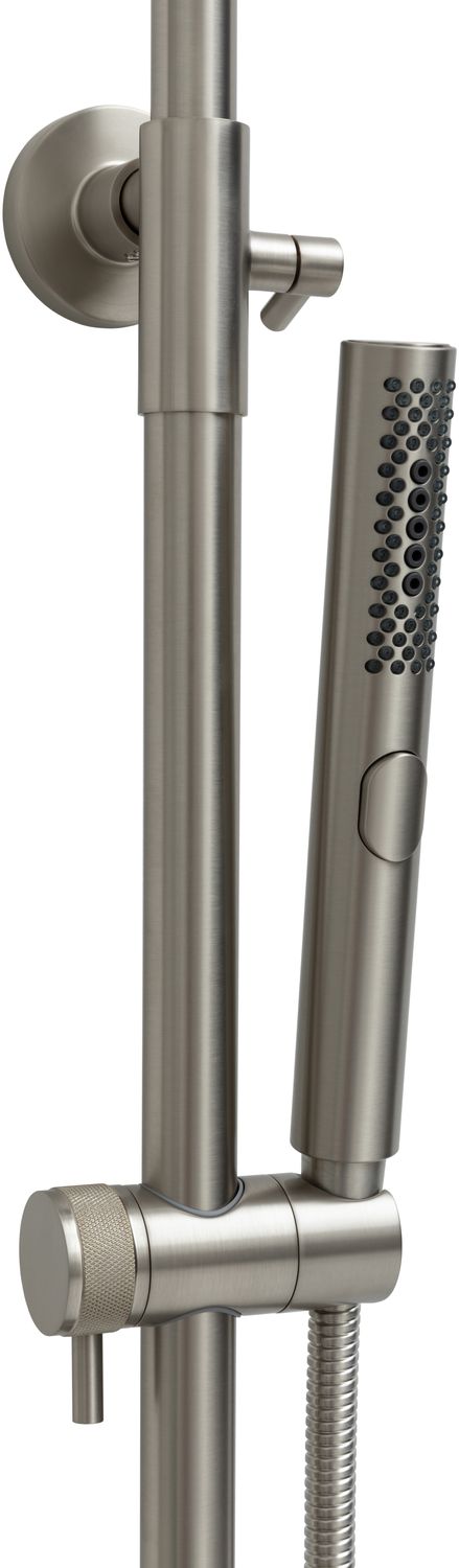 Allen Brau Priority Душевая стойка: смеситель, ручной и верхний душ, шланг 150 см, цвет: никель браш 5.31A10-BN