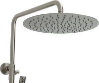 Allen Brau Priority Душевая стойка: смеситель, ручной и верхний душ, шланг 150 см, цвет: никель браш 5.31A10-BN