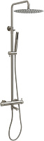 Allen Brau Priority Душевая стойка: смеситель, ручной и верхний душ, шланг 150 см, цвет: никель браш 5.31A10-BN