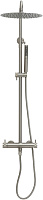 Allen Brau Priority Душевая стойка: смеситель, ручной и верхний душ, шланг 150 см, цвет: никель браш 5.31A10-BN