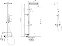Allen Brau Priority Душевая стойка: смеситель, ручной душ, верхний душ, шланг 150 см, цвет: хром 5.31A10-00