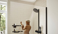 Hansgrohe Pulsify Душевая стойка: термостат, верхний душ 26 см, ручной душ, цвет: матовый черный 24240670