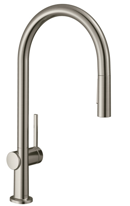 Hansgrohe Talis M54 Смеситель для кухонной мойки однорыч. 210, с выдв. излив. цвет: нержав. сталь 72801800