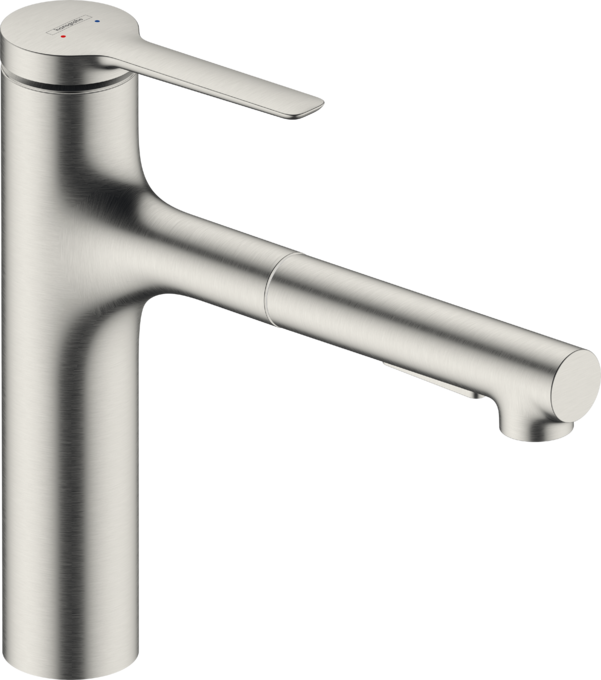 Hansgrohe Zesis Смеситель для кухни с выдвижным изливом, цвет: нержавеющая сталь 74804800