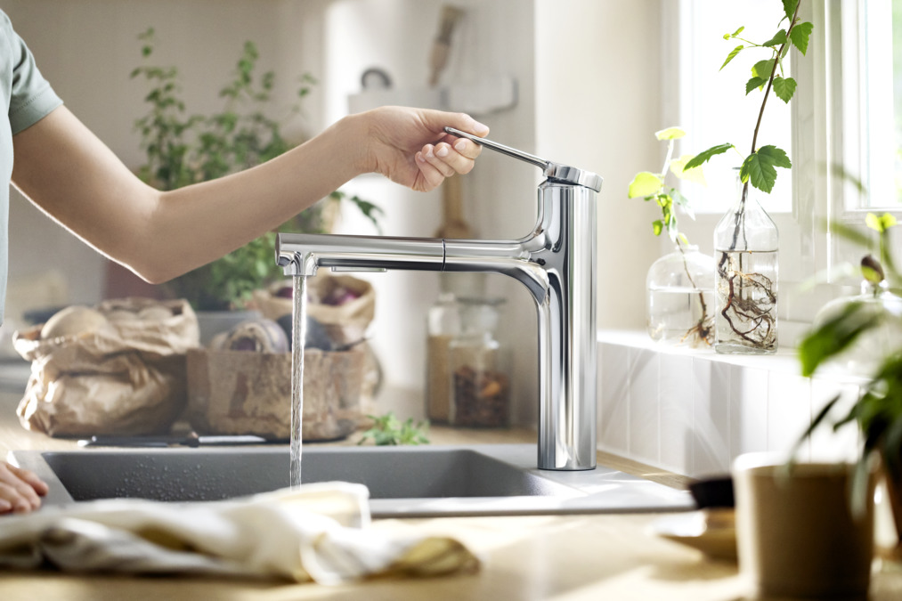 Hansgrohe Zesis Смеситель для кухни с выдвижным изливом, цвет: хром 74801000