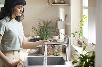 Hansgrohe Zesis Смеситель для кухни с выдвижным изливом, цвет: хром 74801000