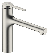 Hansgrohe Zesis Смеситель для кухни с вытяжным изливом, цвет: нержавеющая сталь 74801800