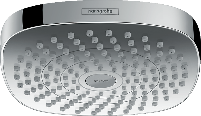 Hansgrohe Croma Select E Верхний душ 18,7 см EcoSmart, 2 вида струи, регулируемый угол, цвет: хром 26528000