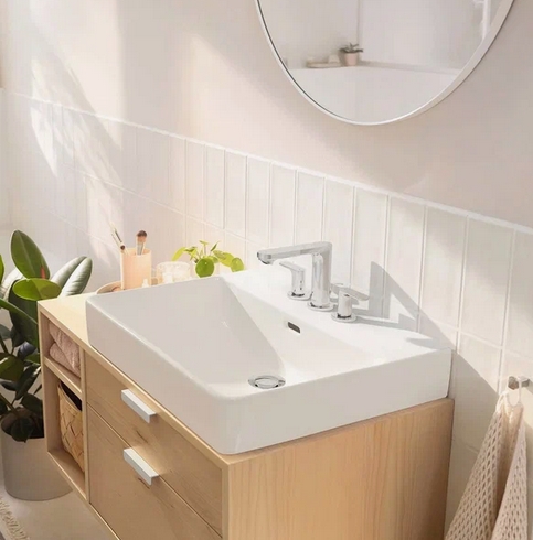 Hansgrohe Rebris S Смеситель для раковины на 3 отверстия двухвентильный, цвет: хром 72530000