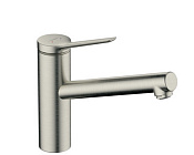 Hansgrohe Zesis M33 Смеситель для кухонной мойки однорычажный 150 1jet, цвет: нержавеющая сталь 74802800