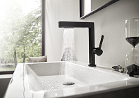 Hansgrohe Finoris Смеситель для раковины, с донным клапаном, цвет: матовый черный 76063670