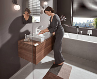 Hansgrohe Vivenis Смеситель для раковины однорычажный, с донным клапаном, цвет: матовый белый 75020700