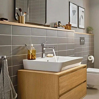 Hansgrohe Rebris E Смеситель для раковины однорычажный, с донным клапаном, цвет: хром 72559000