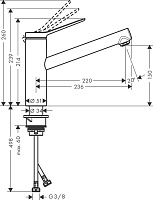 Hansgrohe Zesis Смеситель для кухни, цвет: хром 74813000