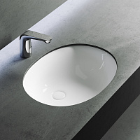 Ceramicanova Element Раковина под столешницу 51х42 см, с переливом, цвет: белый глянцевый CN6042