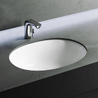 Ceramicanova Element Раковина под столешницу 51х42 см, с переливом, цвет: белый глянцевый CN6042