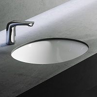 Ceramicanova Element Раковина под столешницу 51х42 см, с переливом, цвет: белый глянцевый CN6042
