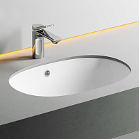 Ceramicanova Element Раковина в столешницу 56,5х38,5 см, с переливом, цвет: белый глянцевый CN6044