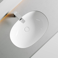 Ceramicanova Element Раковина в столешницу 56,5х38,5 см, с переливом, цвет: белый глянцевый CN6044