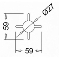 Burlington Arcade Ручка-крестик для смесителя, цвет: хром глянцевый ARCHSC