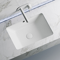 Ceramicanova Element Раковина встраиваемая под столешницу 55х40 см, перелив, цвет: белый глянцевый CN6045