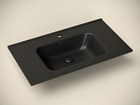 Ceramicanova Element Раковина накладная 81х46,5 см, с переливом, цвет: черный матовый CN7005MB