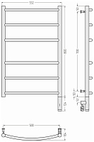 Сунержа Галант 3.0 Полотенцесушитель электрический 53,2x92,4h см, правое, шампань 020-5801-8050