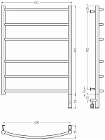 Сунержа Галант 3.0 Полотенцесушитель электрический 63,2x92,4h см, правое, шампань 020-5801-8060