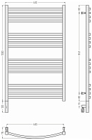Сунержа Аркус 3.0 Полотенцесушитель электрический 63x112h см, лев., цвет: мат. шампань 022-5704-1060