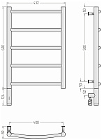 Сунержа Галант 3.0 Полотенцесушитель электрический 43,2x72,4h см, левое, мат. шампань 022-5800-6040