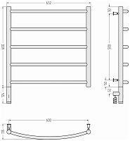 Сунержа Галант 3.0 Полотенцесушитель электрический 63,2x72,4h см, левое, мат. шампань 022-5800-6060