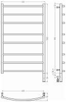 Сунержа Галант 3.0 Полотенцесушитель электрический 63,2x112,4h см, прав., мат. шампань 022-5801-1060