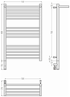 Сунержа Богема 3.0 с 1 п. Полотенцесушитель электр. 53,2x92,4h см, левое, мат. шампань 022-5806-8050