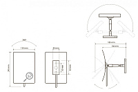 Bemeta Косметическое зеркало, подвесное, 3х кр. увелич., 13x24h см, цвет: хром 116201222