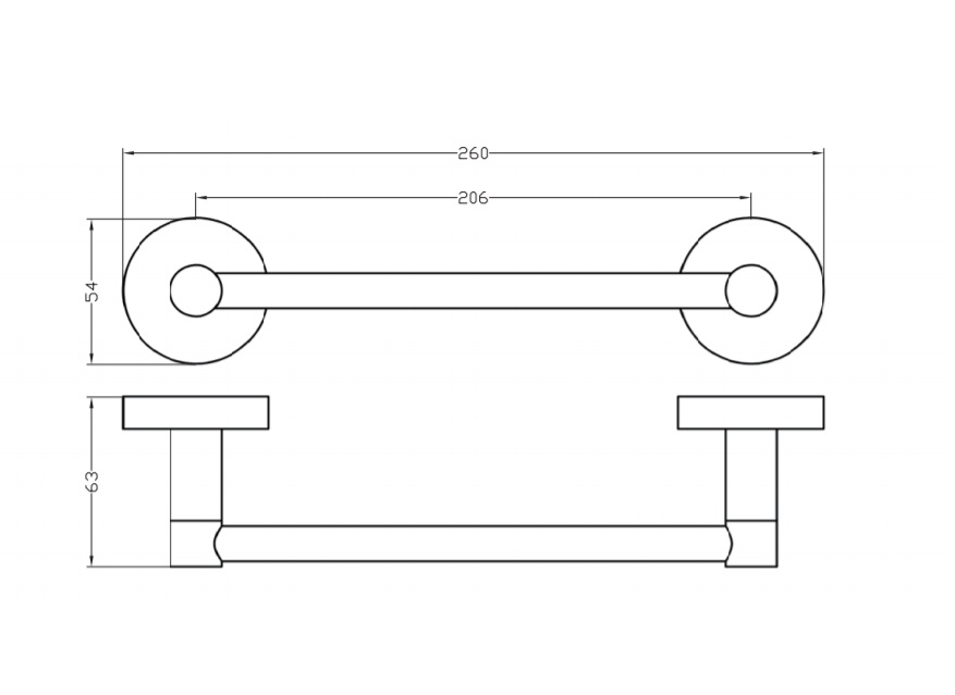 Bemeta Rawell Полотенцедержатель на радиатор 26 см, цвет: хром 104104262