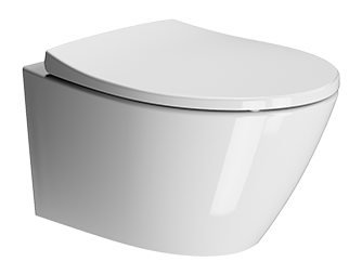 GSI Modo Унитаз подвесной 52x37 см безободковый, смыв swirlflush, цвет: белый матовый 981609