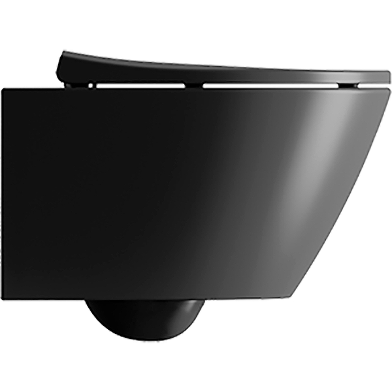 GSI Modo Унитаз подвесной 52x37 см безободковый, смыв swirlflush, цвет: ardesia opaco 981626